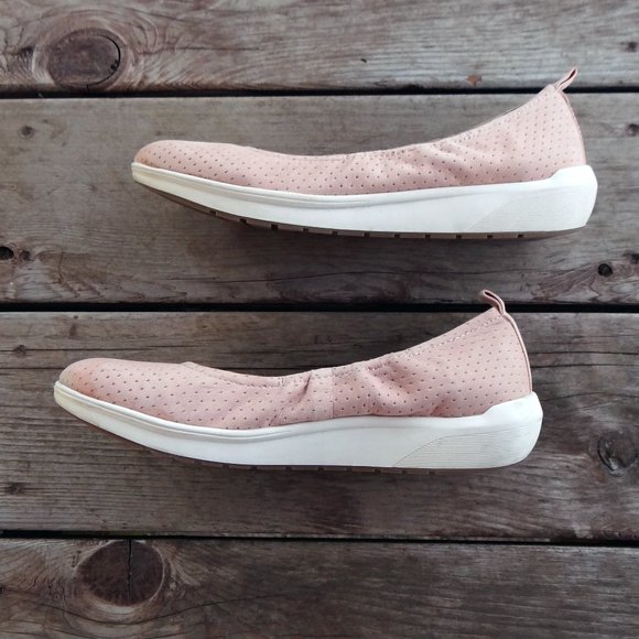 Naturalizer Philippa Perforated Leather Pink Slide on Shoes/ Flats / Sneaker 9M - Picture 8 of 9